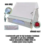 ROBO 6 Kişilik 4 Mevsim Şişme Kamp Çadırı - Görsel 5
