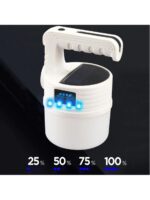 P-300W 10MODLU Güneş Enerjili Solar Aydınlatma Kamp Çadır Lambası Ampül LED Şarjlı Işıldak El Feneri - Görsel 3