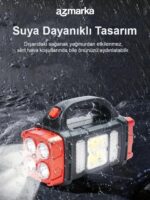HB-1678 38W Solar Şarjlı LED + COB Çok Fonksiyonlu Fener | Powerbank | 4 Mod | Kamp ve Acil Durum Aydınlatma - Görsel 3
