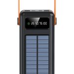 Exenar Güneş Enerjili 50.000 Mah Powerbank Kamp Ledli Işıklı Powerbank Kendinden Kablolu Solar 22.5W