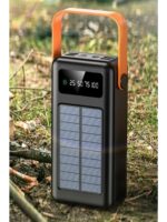 Exenar Güneş Enerjili 50.000 Mah Powerbank Kamp Ledli Işıklı Powerbank Kendinden Kablolu Solar 22.5W - Görsel 2