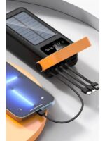 Exenar Güneş Enerjili 50.000 Mah Powerbank Kamp Ledli Işıklı Powerbank Kendinden Kablolu Solar 22.5W - Görsel 5