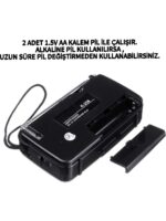 UltraTekno K-258 Pilli Cep Radyosu - Fm Radyo, Deprem Radyosu Taşınabilir Küçük Radyo - Görsel 3