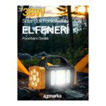 HB-1678 38W Solar Şarjlı LED + COB Çok Fonksiyonlu Fener | Powerbank | 4 Mod | Kamp ve Acil Durum Aydınlatma