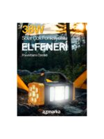 HB-1678 38W Solar Şarjlı LED + COB Çok Fonksiyonlu Fener | Powerbank | 4 Mod | Kamp ve Acil Durum Aydınlatma