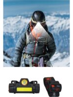 Kafa Lambası - 8 Saat Dalı Şarjlı Sensörlü Mıknatıslı - Kamp - Balıkçılık- Acil Durum Feneri