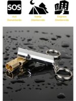 2 Adet Acil Yüksek Ses Ikaz Imdat Düdüğü Anahtarlık Alüminyum Islık Yürüyüş Sos Düdük 2 Adet - Görsel 5