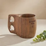 Ahşap Organik Ceviz Kuksa Bardak Içecek Kupa